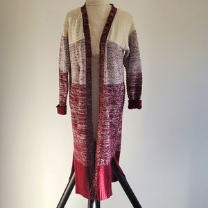 Plus sz 3X duster style cardigan burgundy